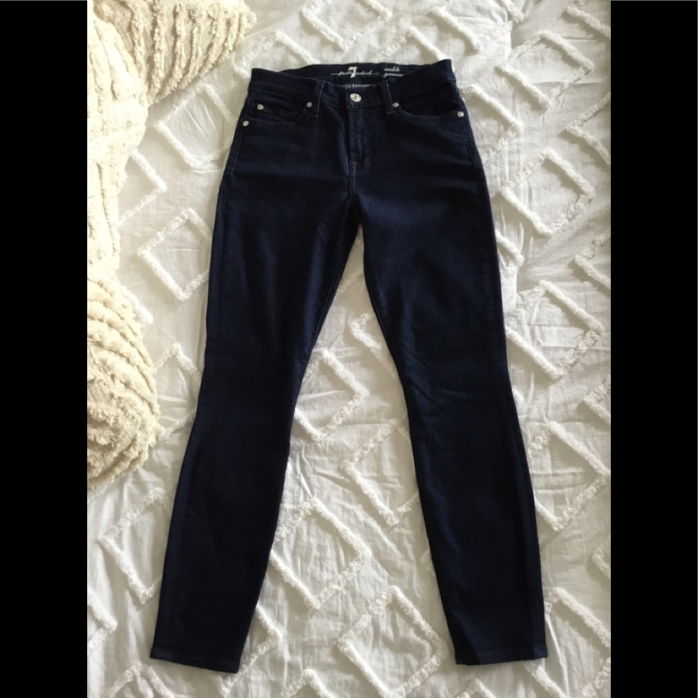 7 For All Mankind ankle blue jeans